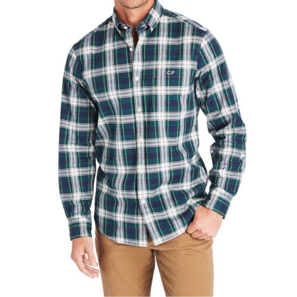 Vineyard Vines Classic Fit Grove Isle Tucker Button Down Shirt Size Medium - Picture 1 of 11